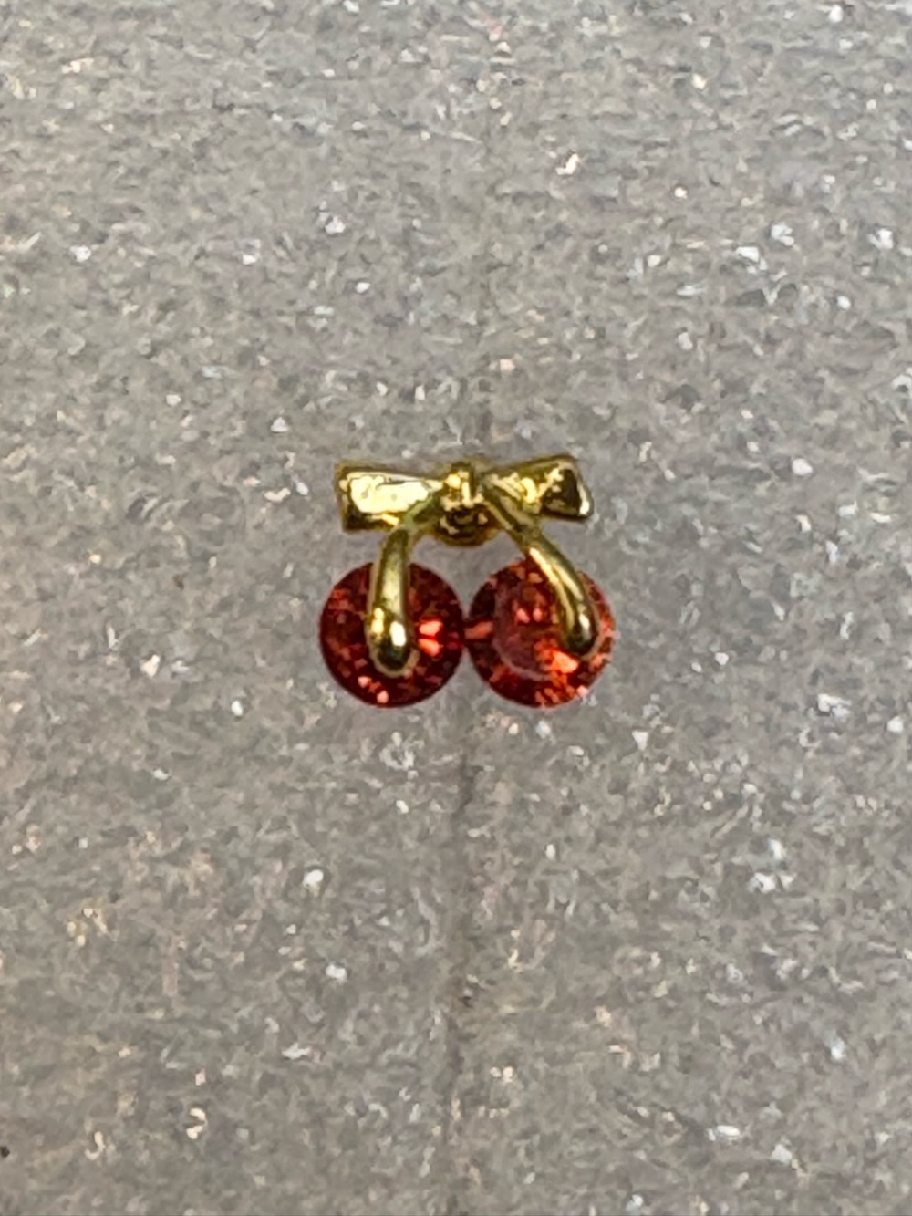 Nose Ring- Stud 20G Copper Cherry  Zirconia L-Shaped Nose Ring nwt GM6-42